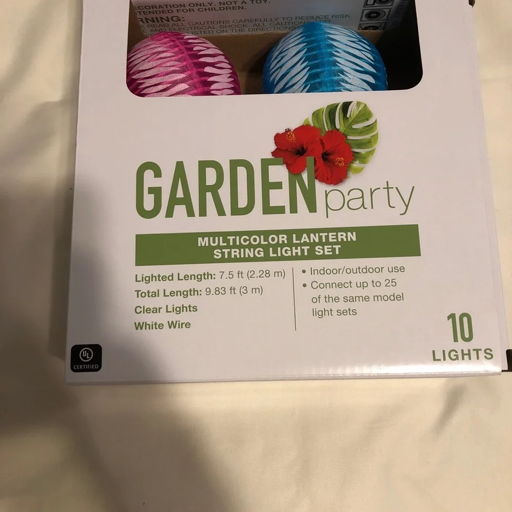 Garden party lantern multicolor lights lot of 2